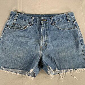 Kirkland Signature Men’s Denim Cut-Off Jean Shorts 34W Raw Hem Retro‎ Style